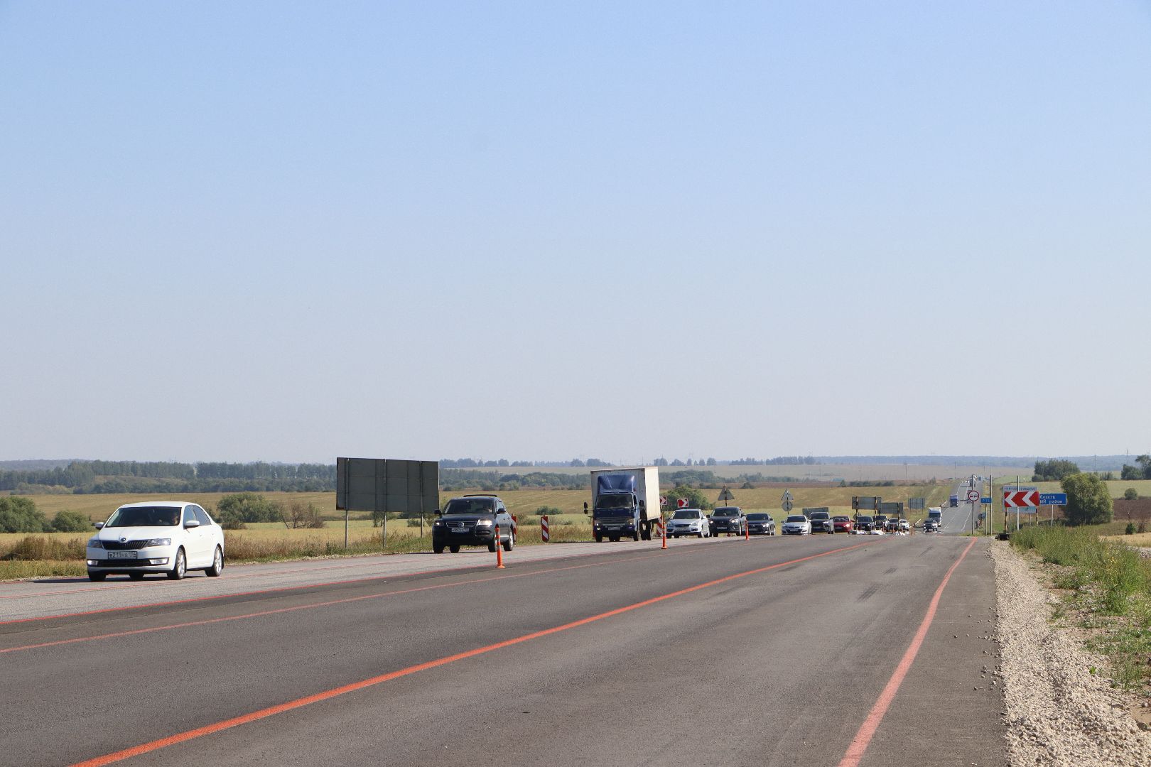 Р-22, федеральная трасса, ремонт дороги, серебряные пруды,