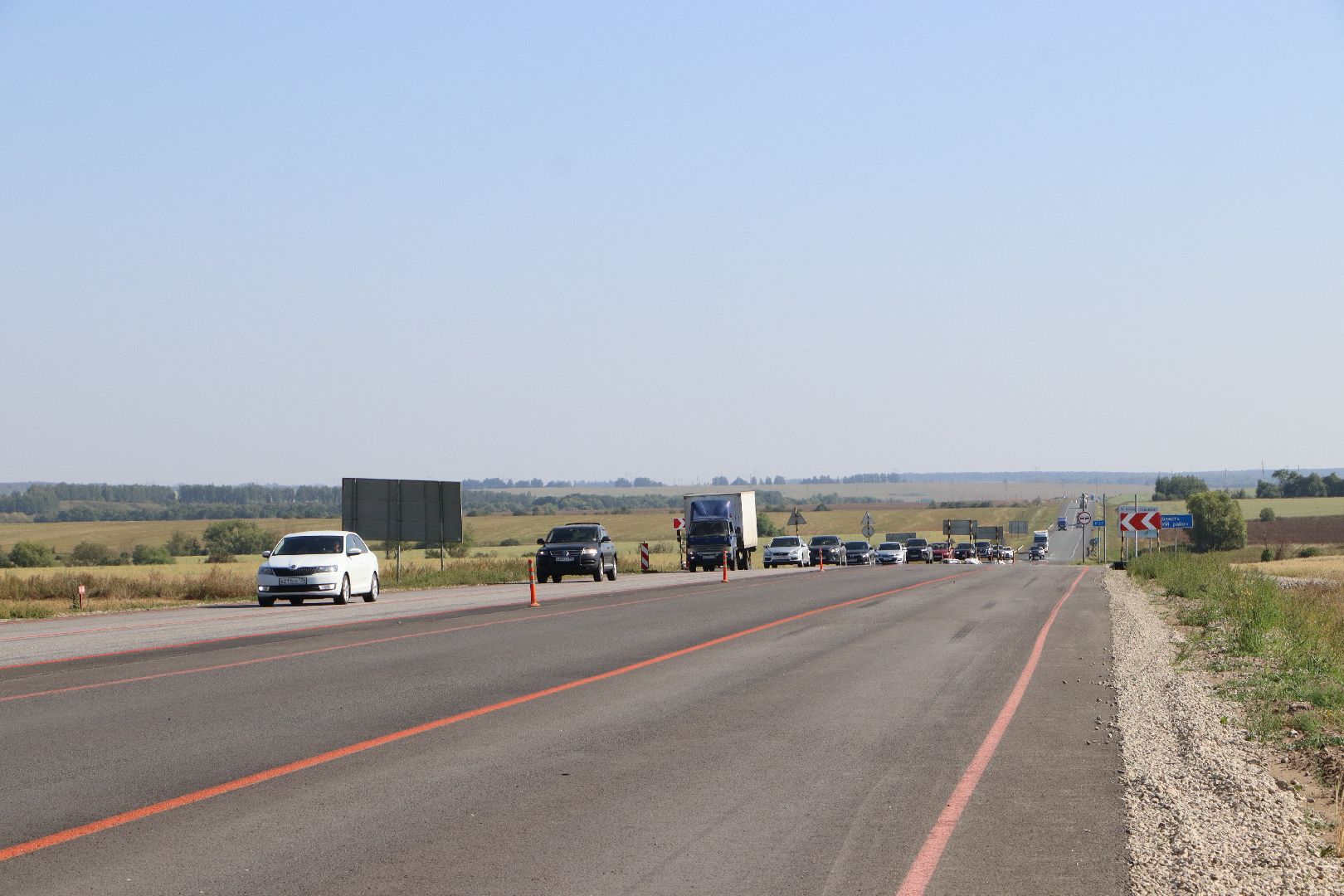 Р-22, федеральная трасса, ремонт дороги, серебряные пруды,