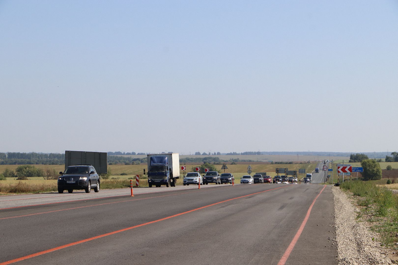 Р-22, федеральная трасса, ремонт дороги, серебряные пруды,