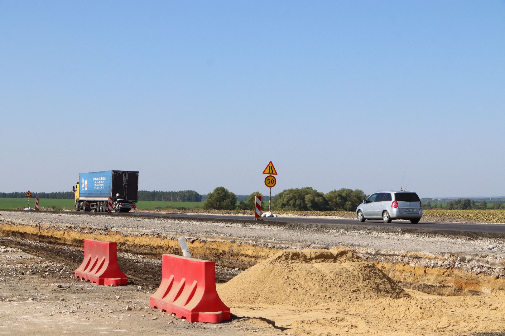 Р-22, федеральная трасса, ремонт дороги, серебряные пруды,