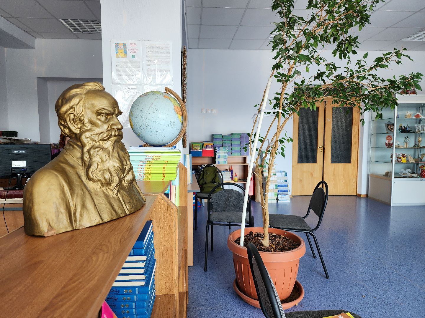 готовность школы к новому учебному году, школьная библиотека, образование, Старая Купавна, Богородский городской округ,