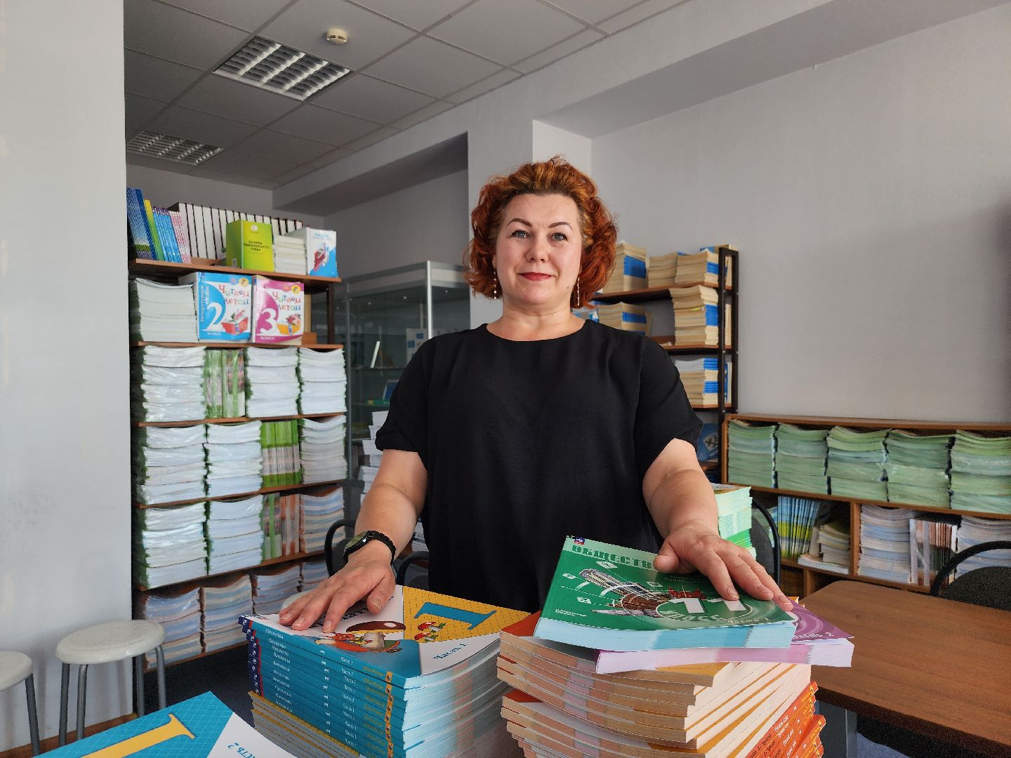 готовность школы к новому учебному году, школьная библиотека, образование, Старая Купавна, Богородский городской округ,