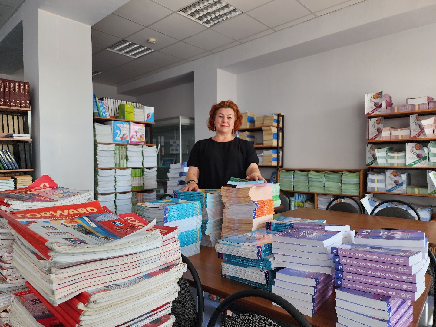 готовность школы к новому учебному году, школьная библиотека, образование, Старая Купавна, Богородский городской округ,