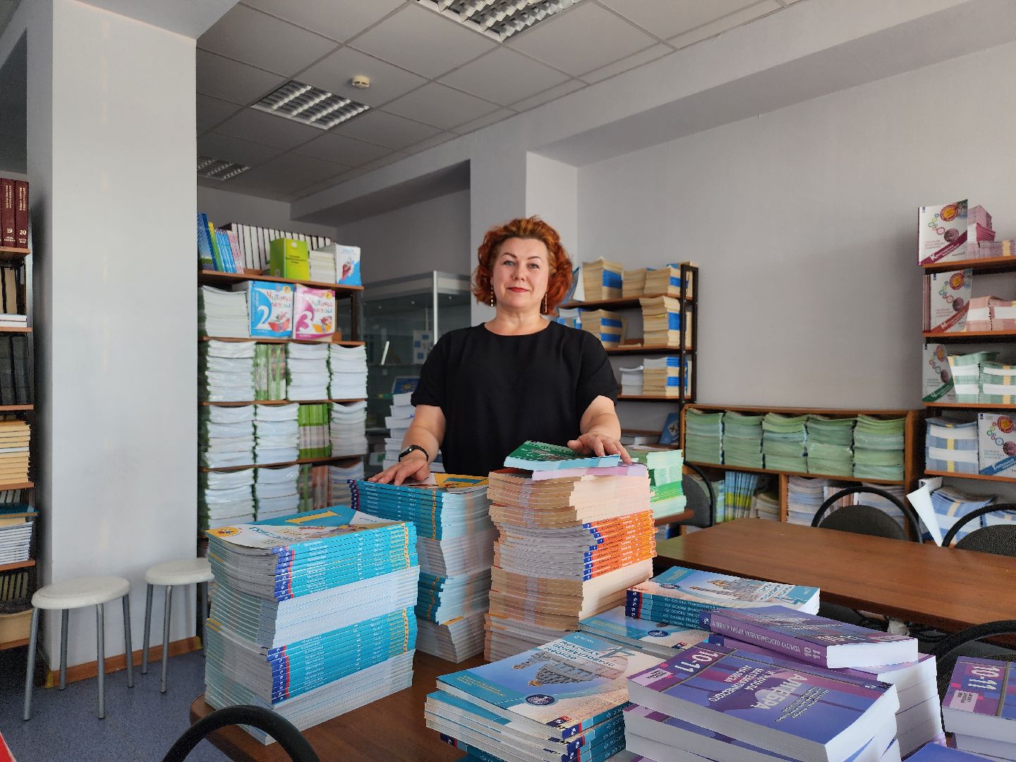 готовность школы к новому учебному году, школьная библиотека, образование, Старая Купавна, Богородский городской округ,