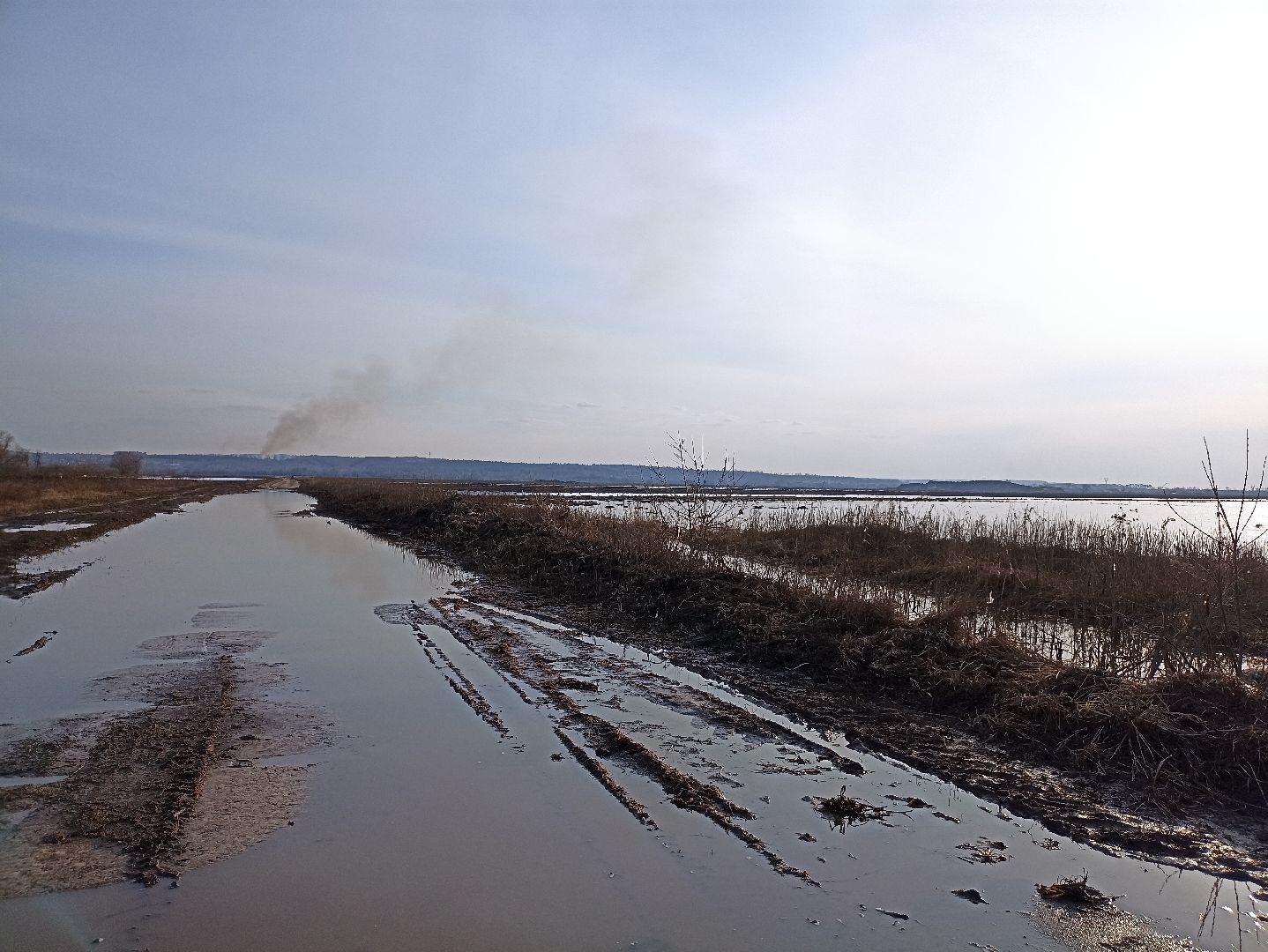 Серпухов, Ока, половодье, разлив, Подмосковье