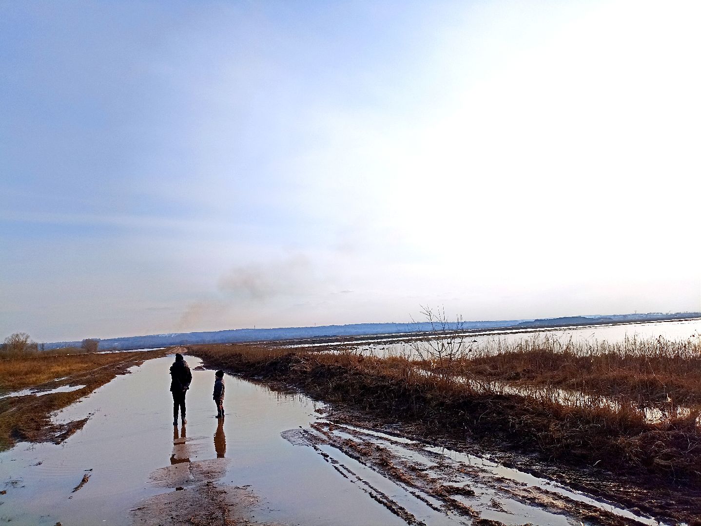 Серпухов, Ока, половодье, разлив, Подмосковье