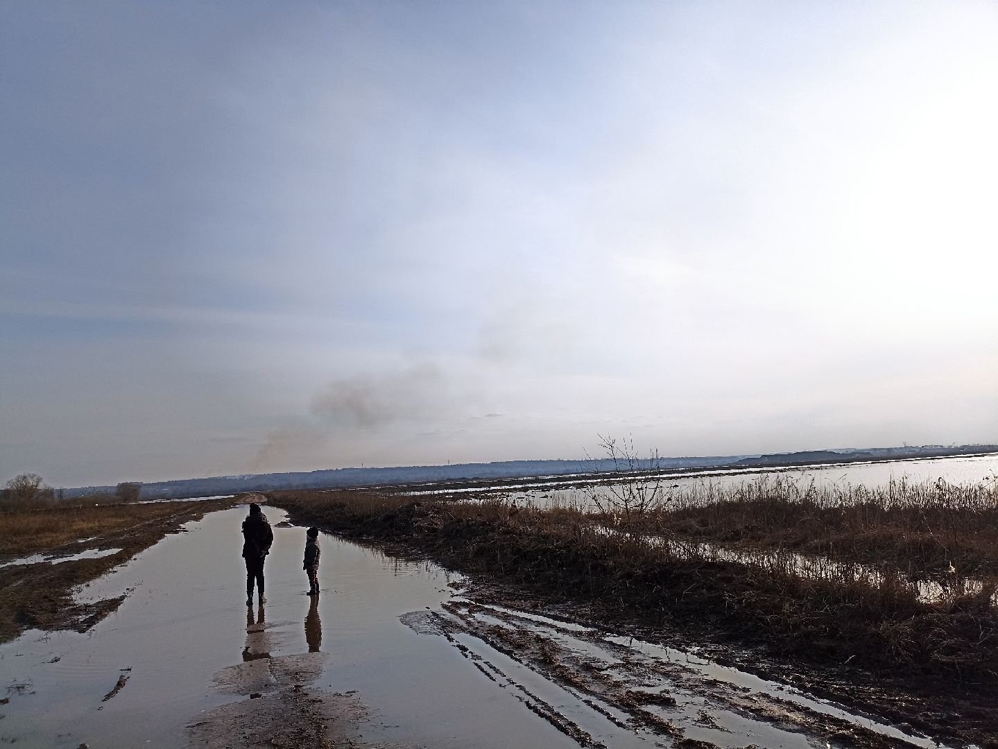 Серпухов, Ока, половодье, разлив, Подмосковье