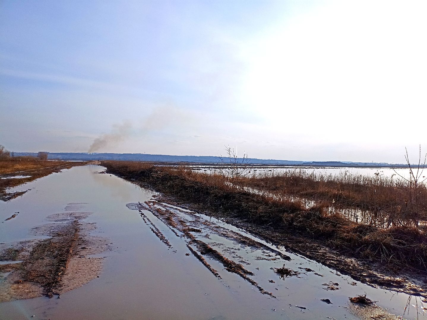 Серпухов, Ока, половодье, разлив, Подмосковье