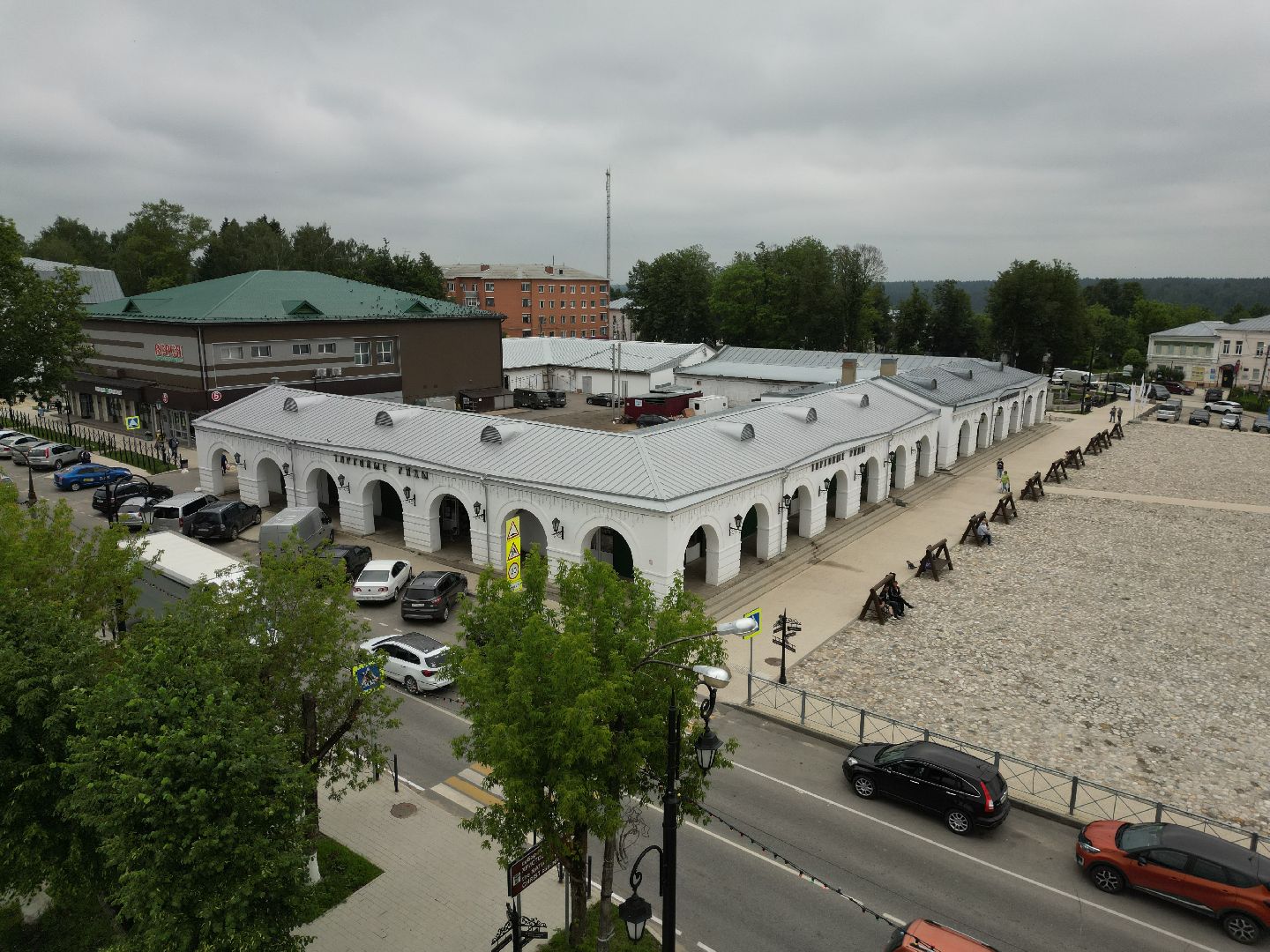 видео с коптера, площадь, верея,