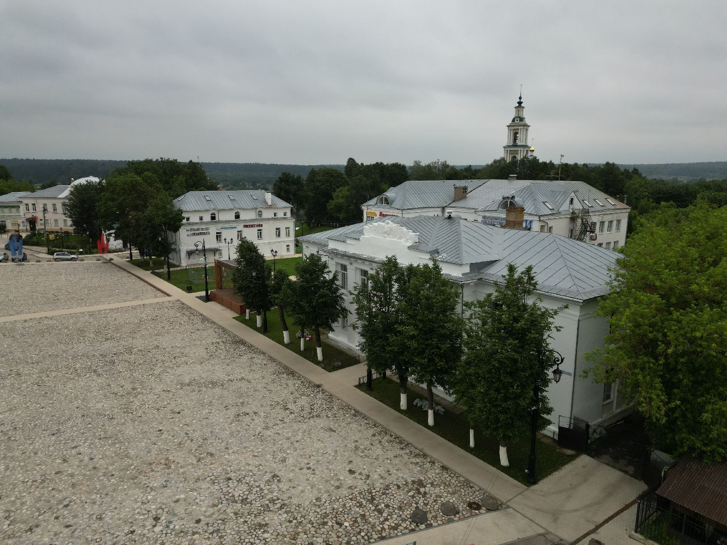 видео с коптера, площадь, верея,