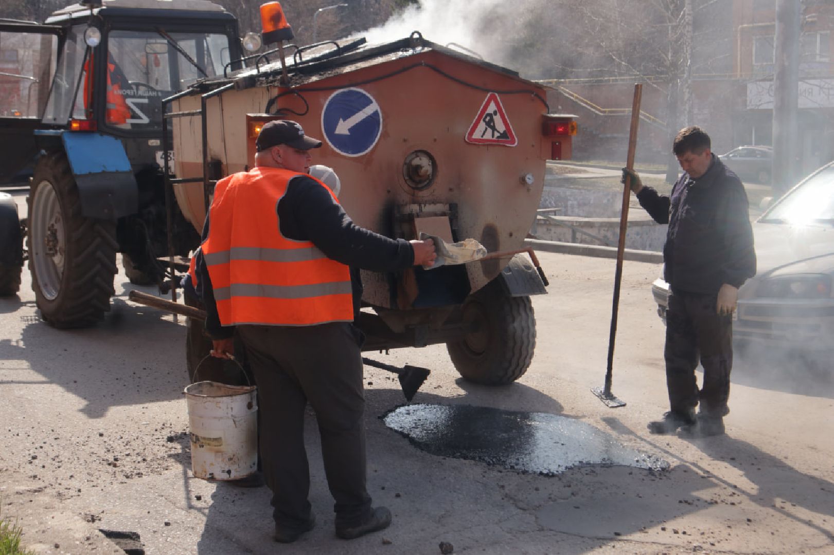 Пущино, благоустройство, ямочный ремонт