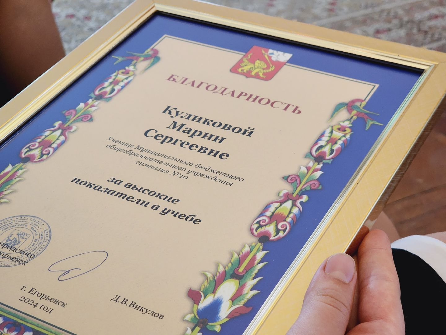 Егорьевск, Подмосковье, Московская область, образование, отличники,