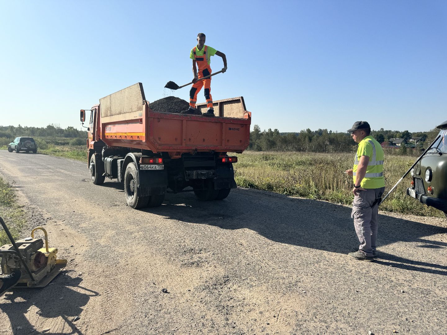 шаховская, ремонт автомобильных дорог, асфальтовая крошка,