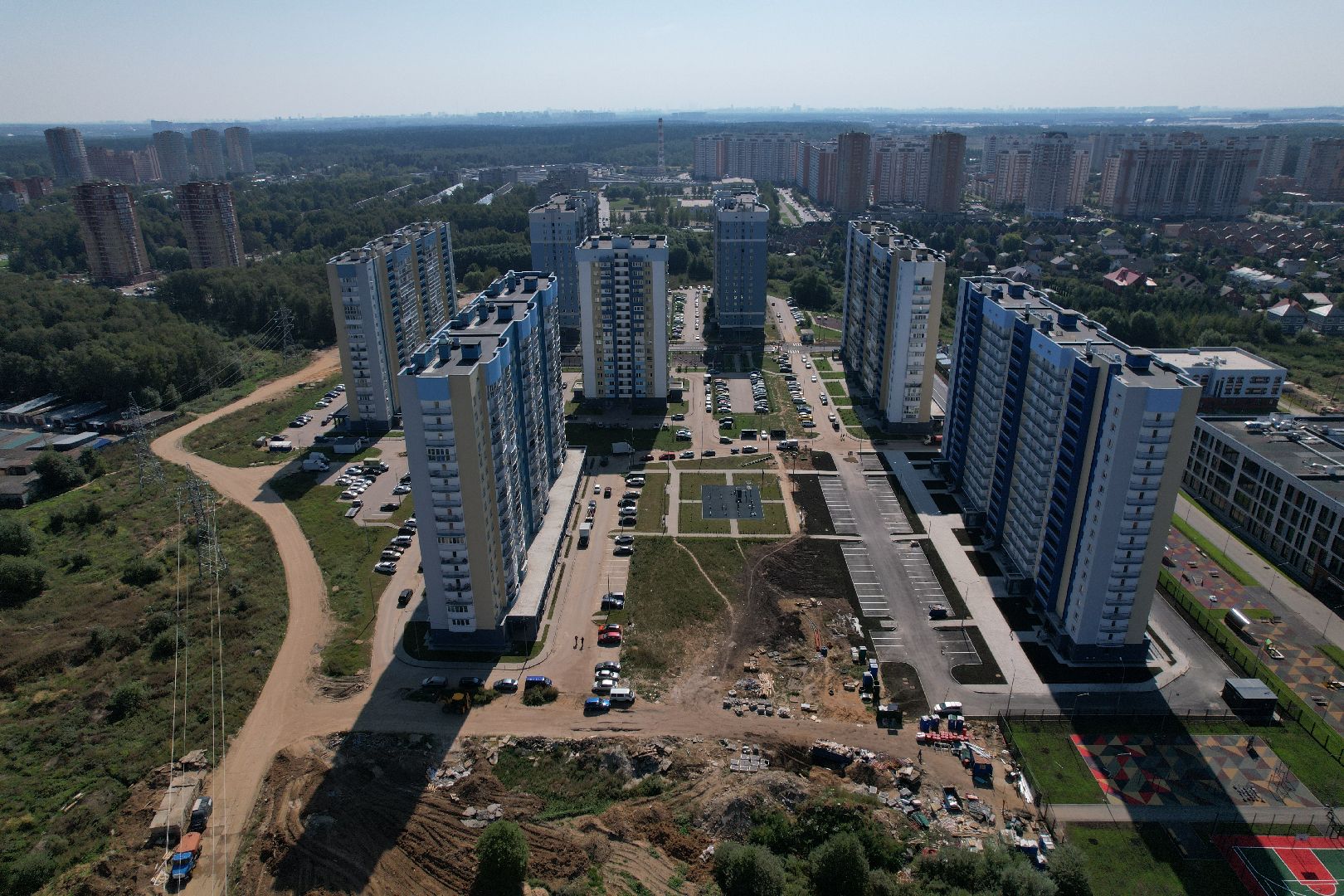 видео с коптера, лобня, лицей, строительство, школа, образование,