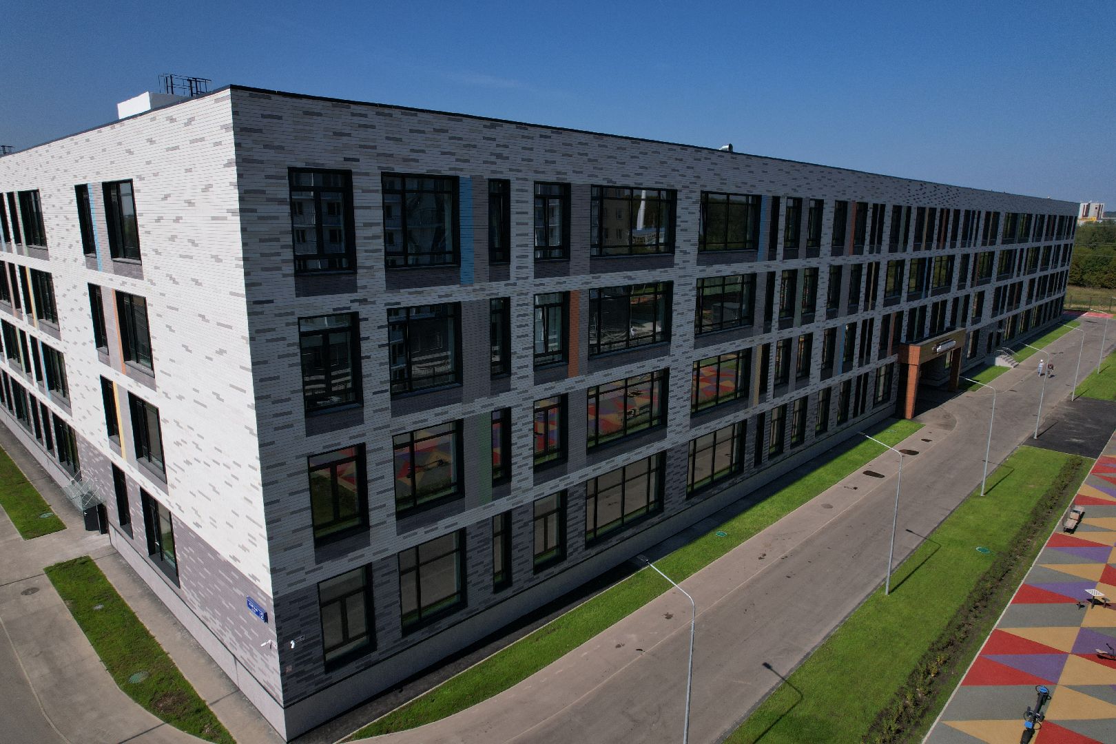 видео с коптера, лобня, лицей, строительство, школа, образование,