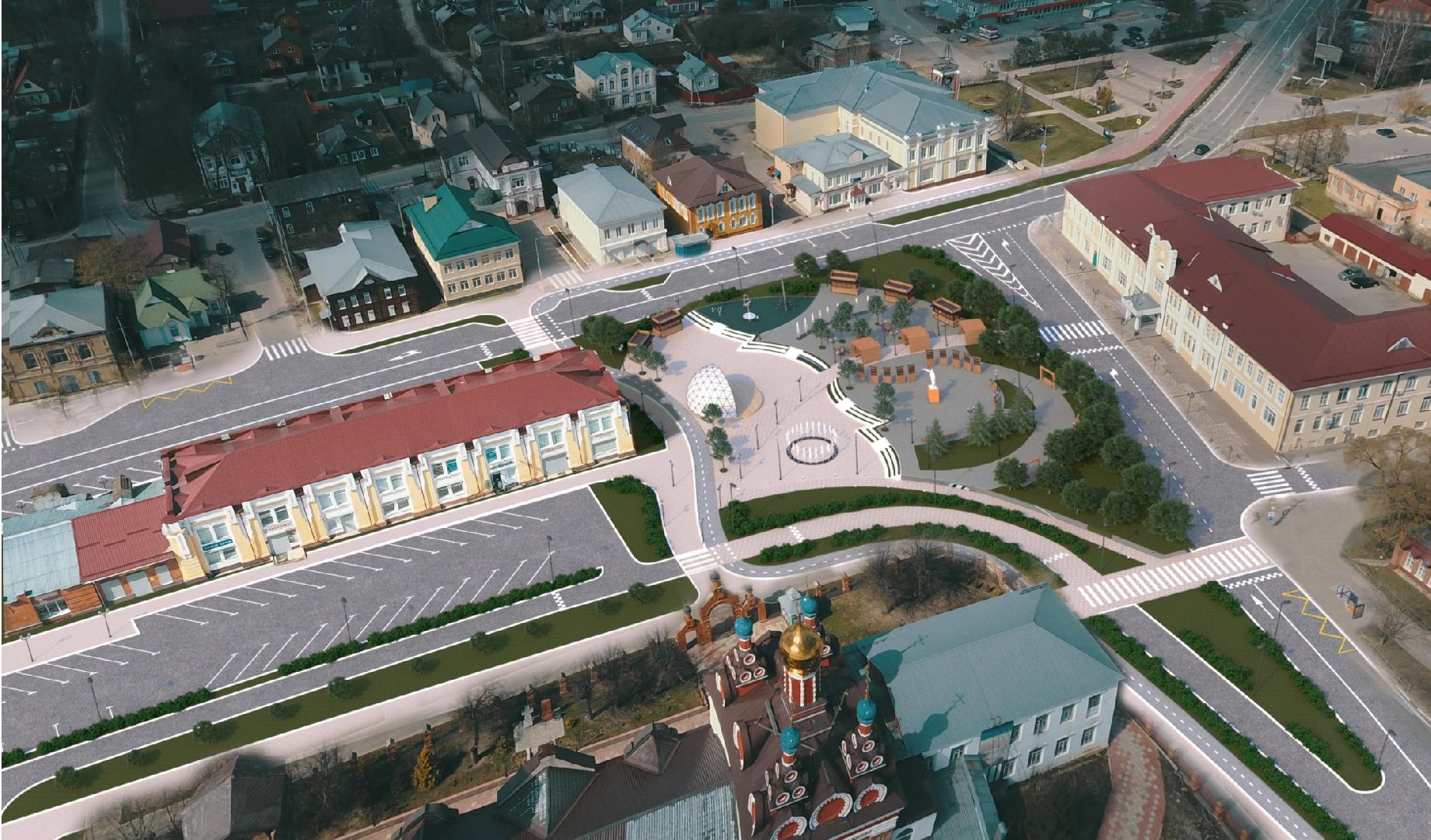 Талдом, Реконструкция площади Карла Маркса, Минблаго,