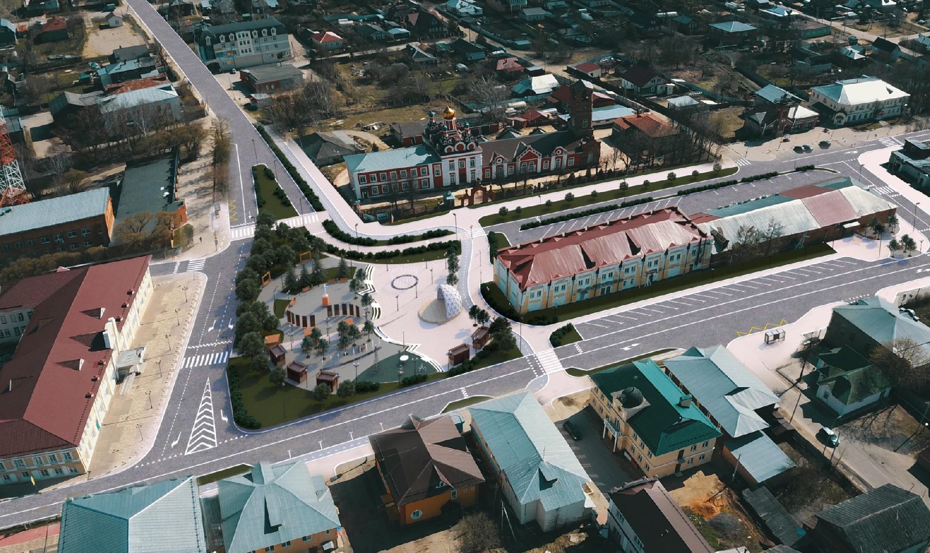 Талдом, Реконструкция площади Карла Маркса, Минблаго,