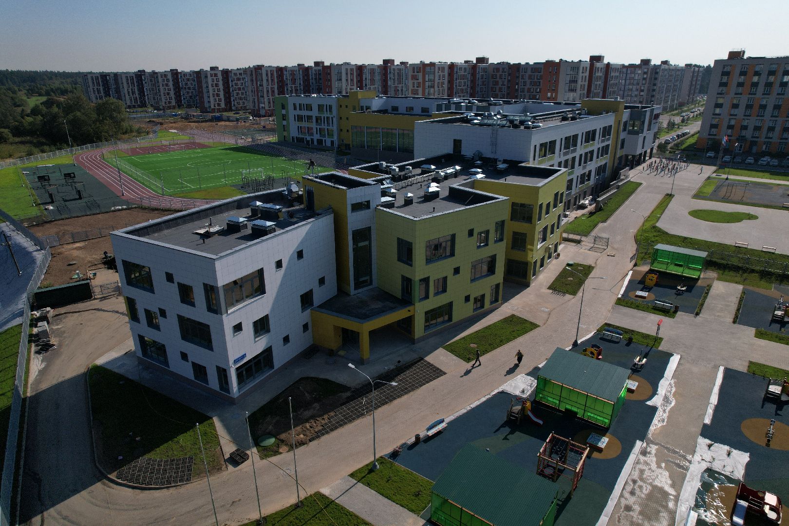 видео с коптера, школа, красногорск,