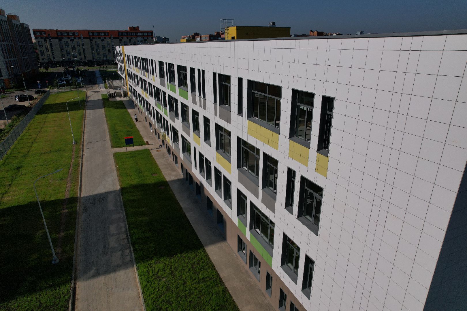 видео с коптера, школа, красногорск,