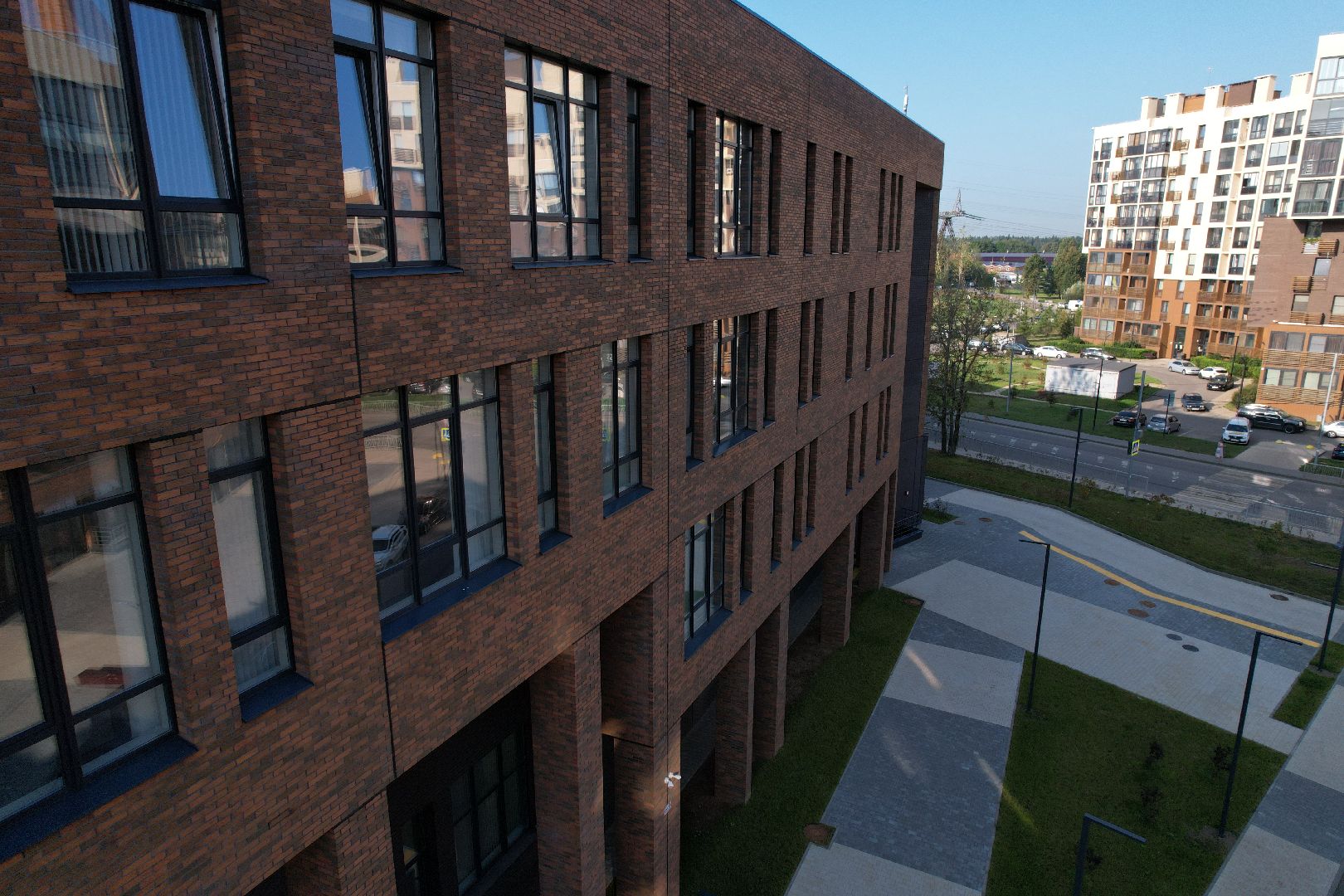 видео с коптера, отрада, школа,