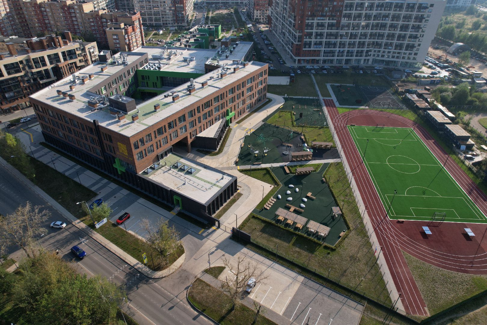 видео с коптера, отрада, школа,