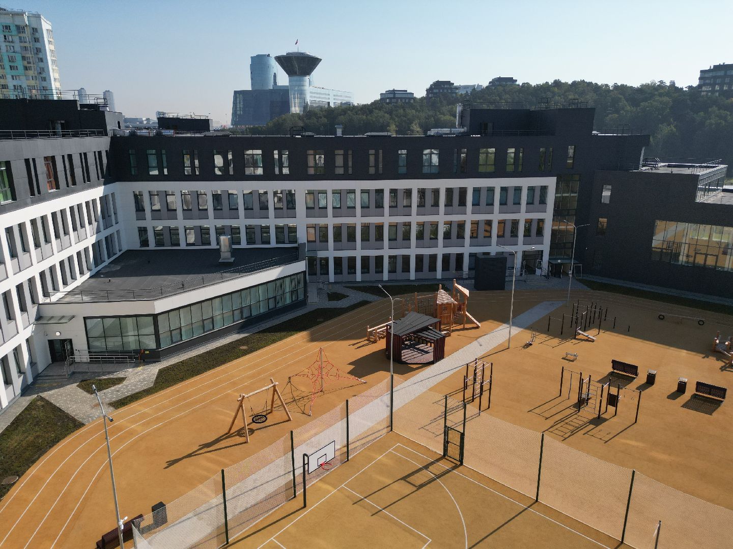 видео с коптера, школа, красногорск,