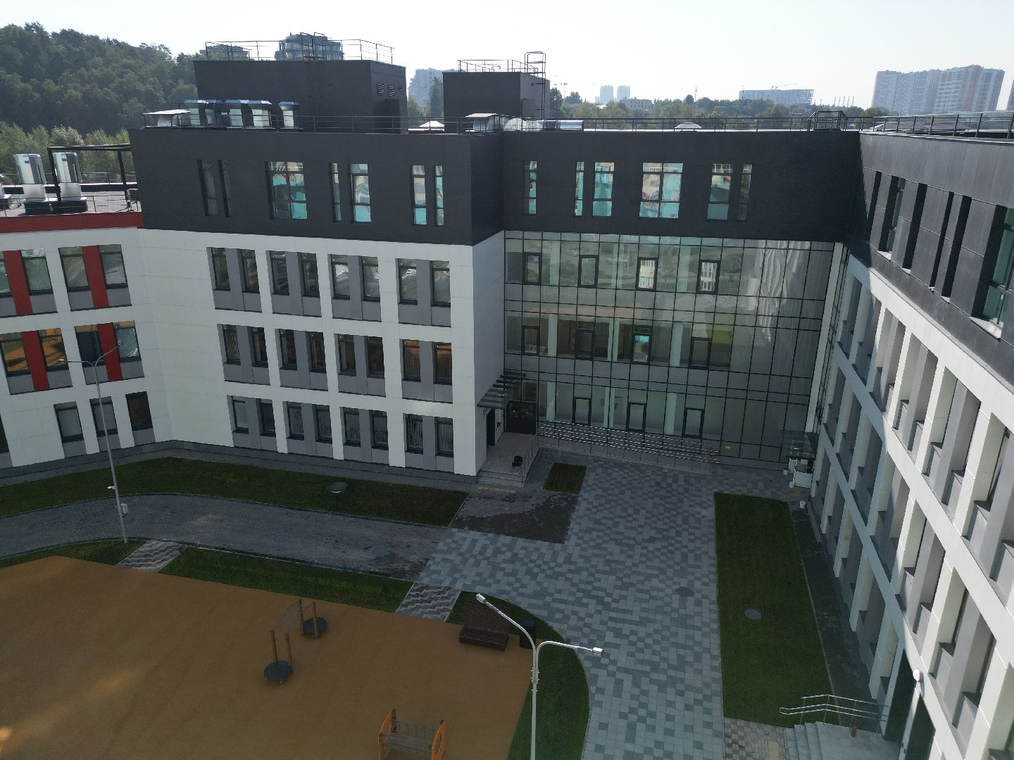 видео с коптера, школа, красногорск,