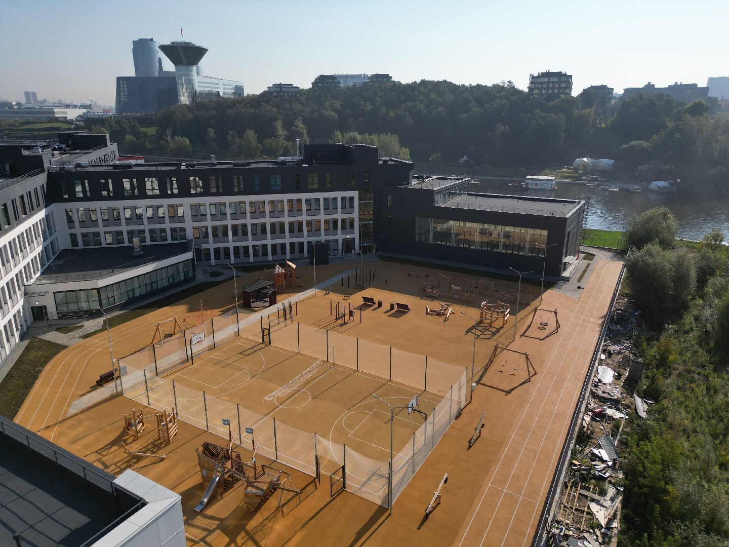 видео с коптера, школа, красногорск,