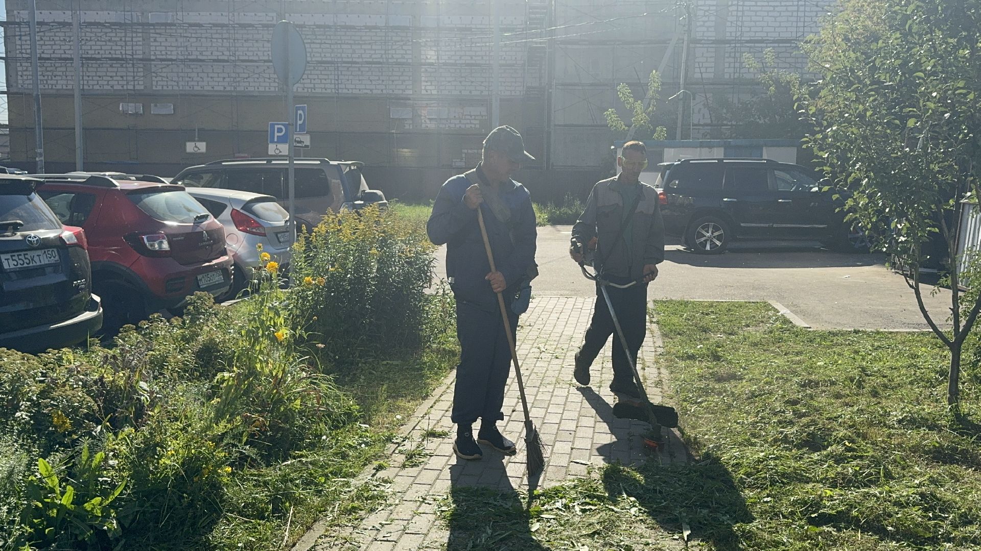 Солнечногорск, Уборка территории, Жители, покос травы, детская площадка,