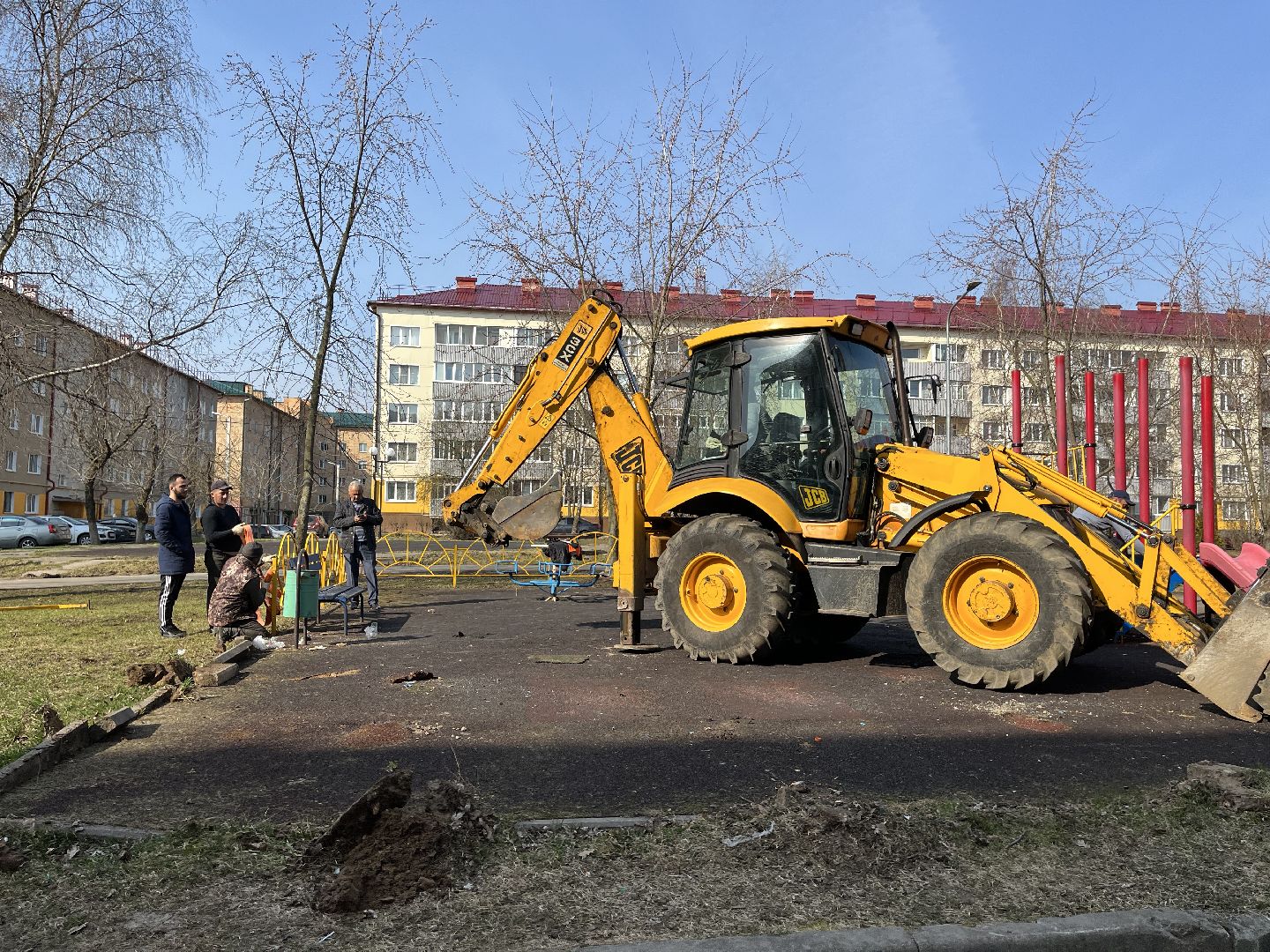 Шаховская, детская площадка, демонтаж