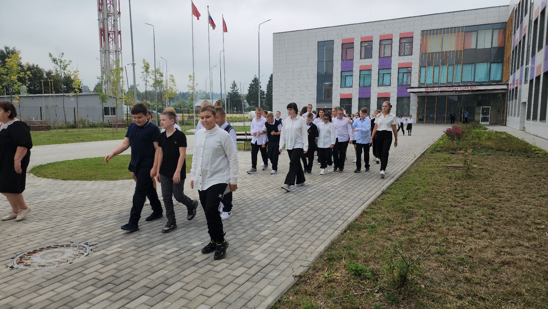 тучково, эвакуация школьников, пожарная безопасность, пожарная эвакуация, Школа, образование в подмосковье, образование электросталь,