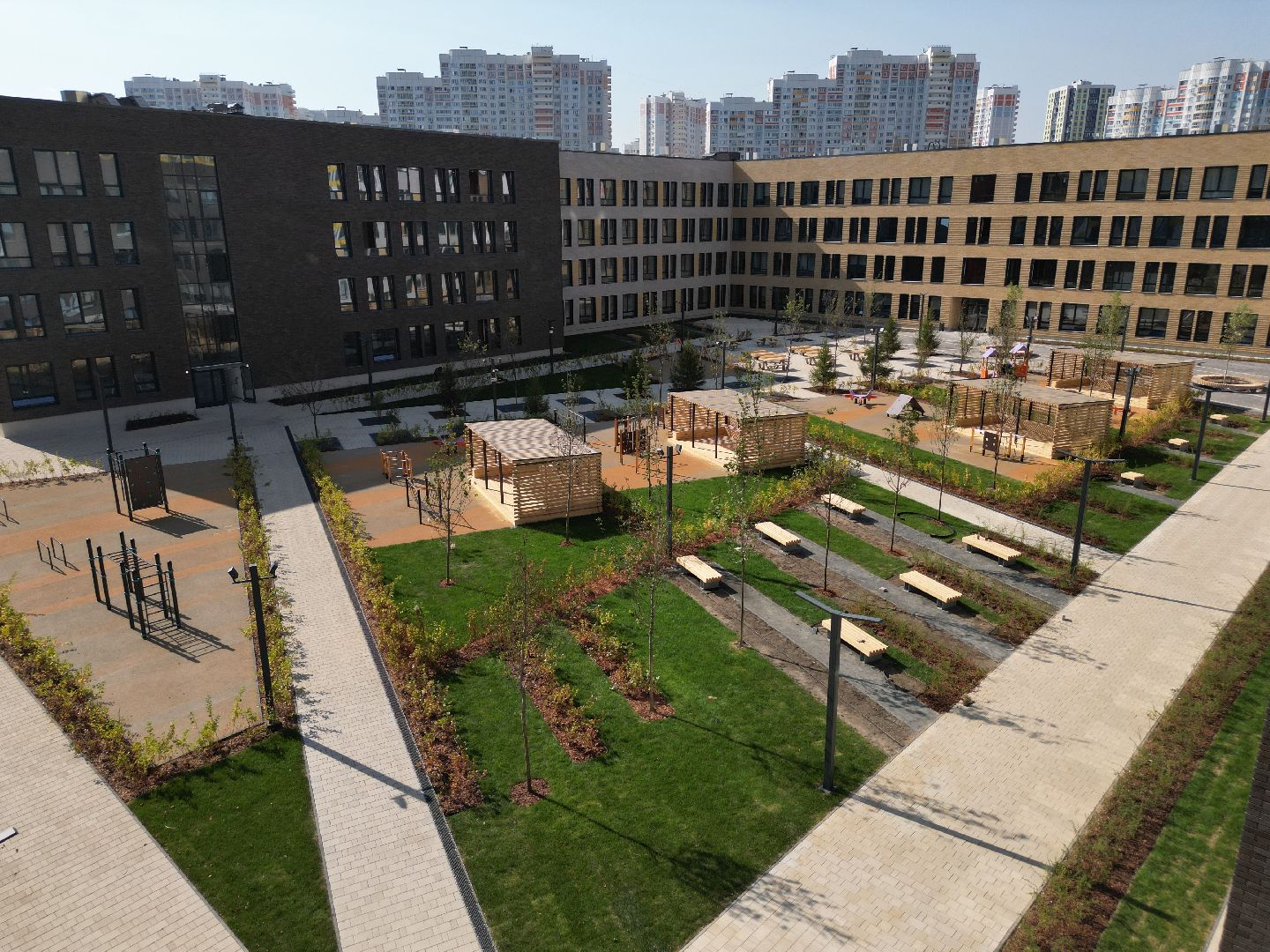 видео с коптера, школа, мытищи,