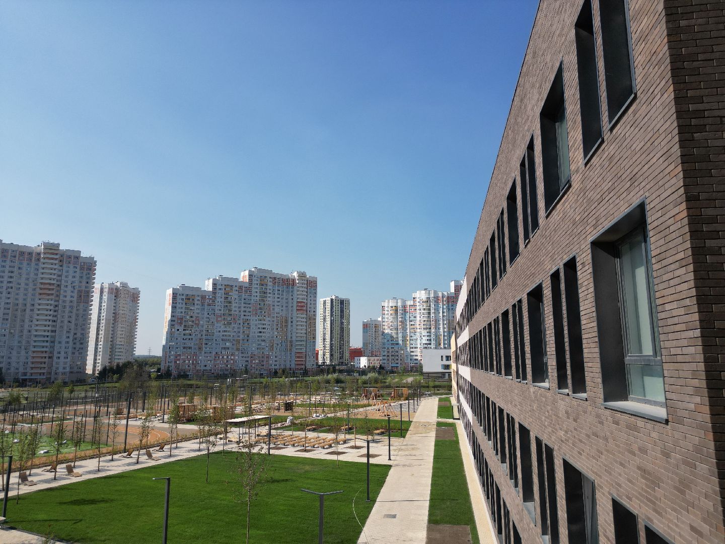 видео с коптера, школа, мытищи,