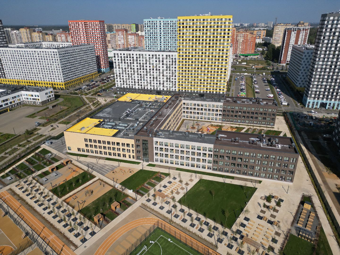 видео с коптера, школа, мытищи,