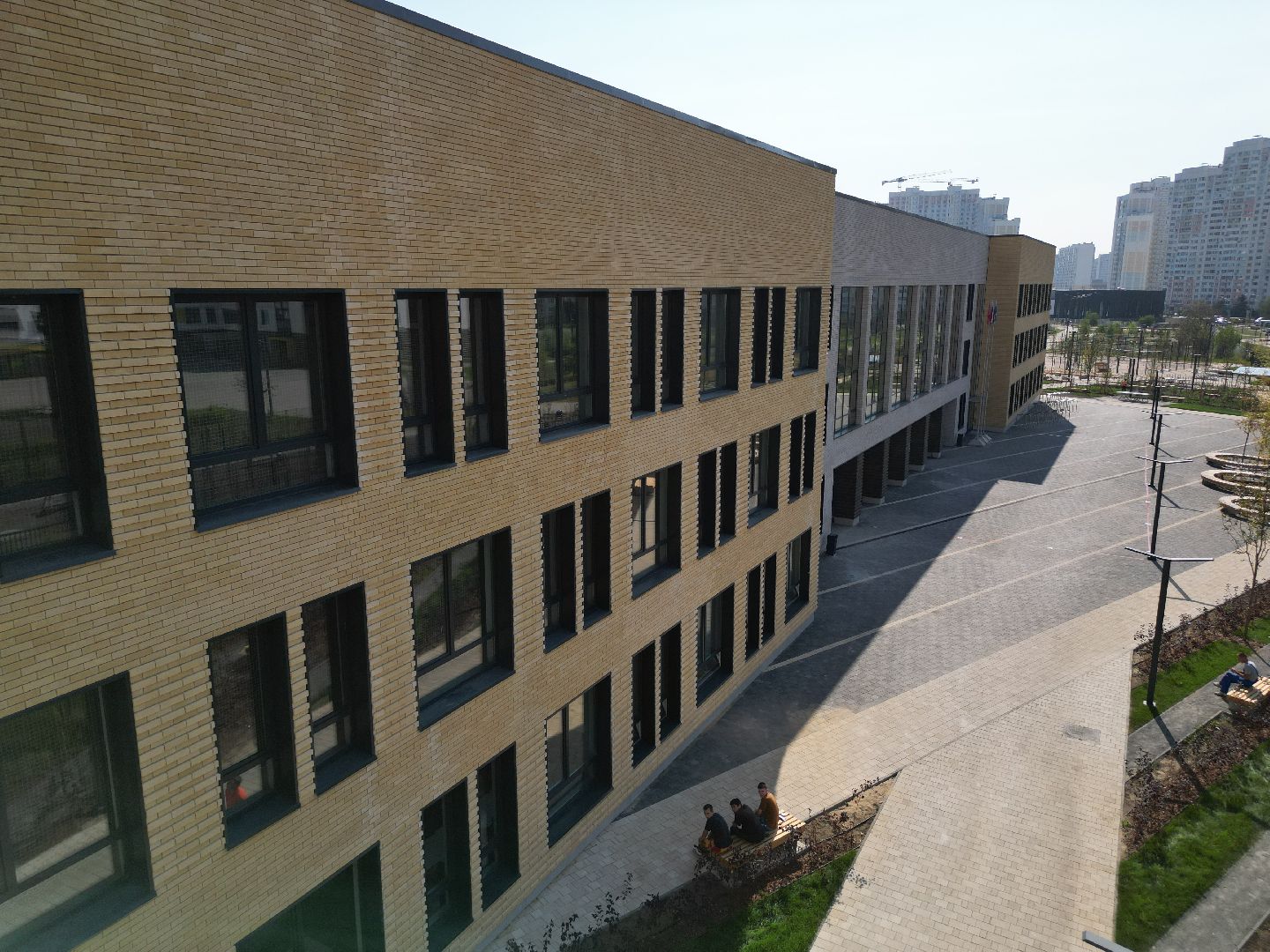 видео с коптера, школа, мытищи,