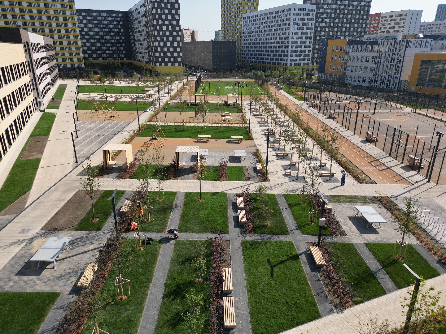 видео с коптера, школа, мытищи,