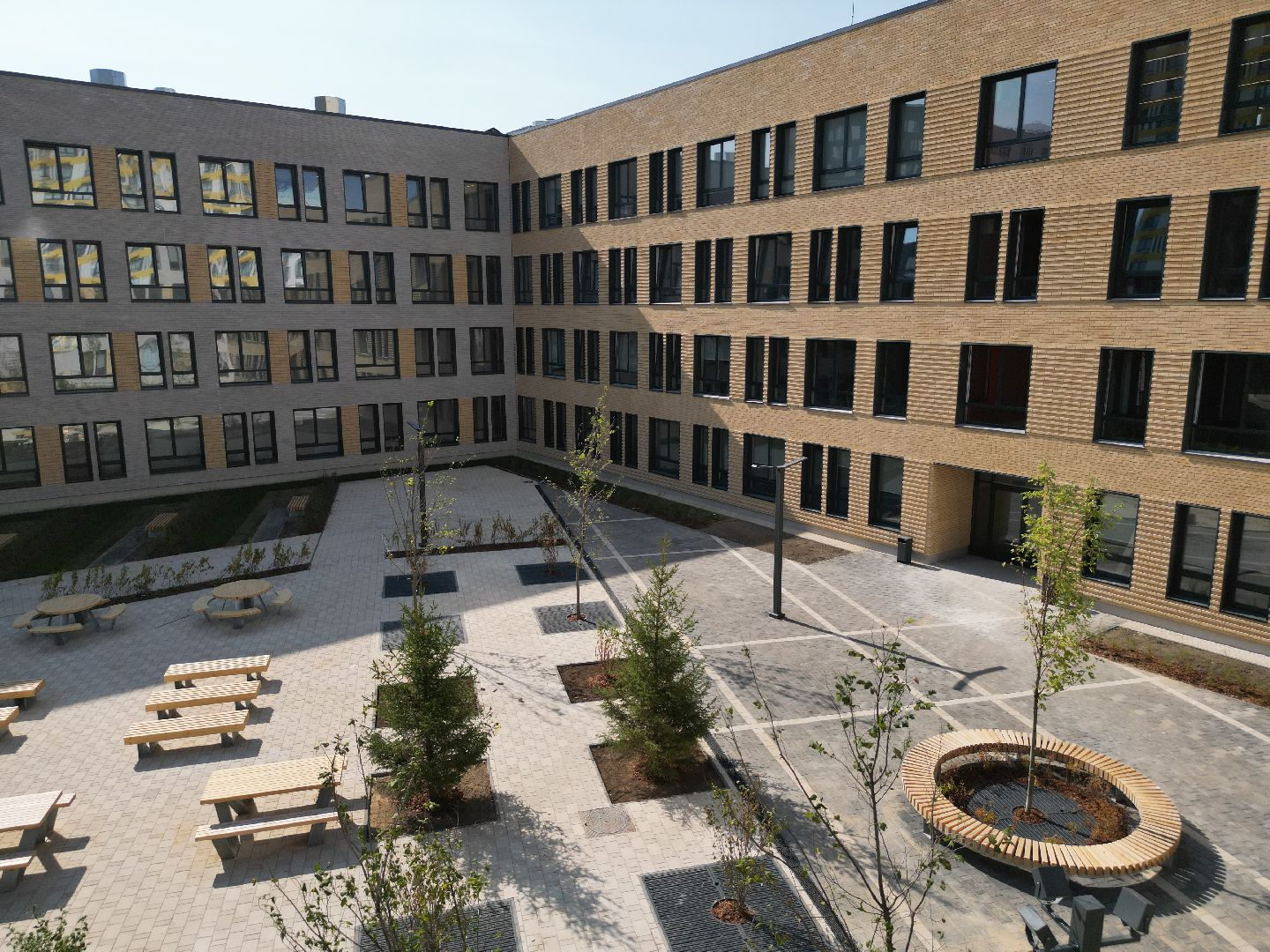 видео с коптера, школа, мытищи,