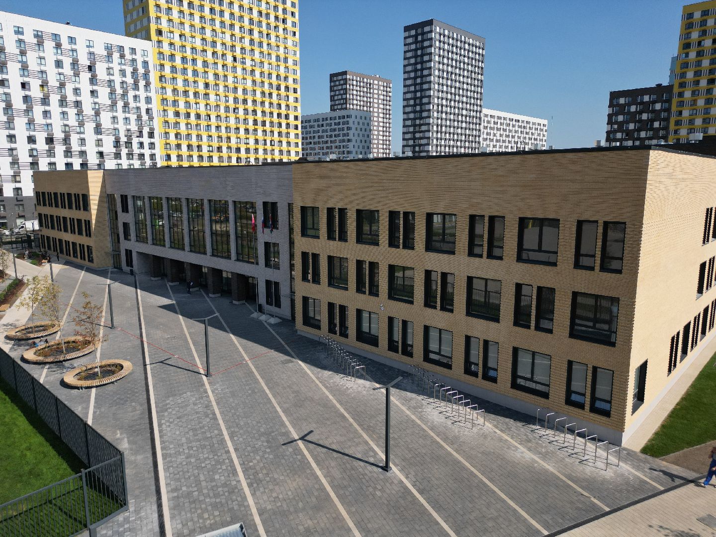 видео с коптера, школа, мытищи,