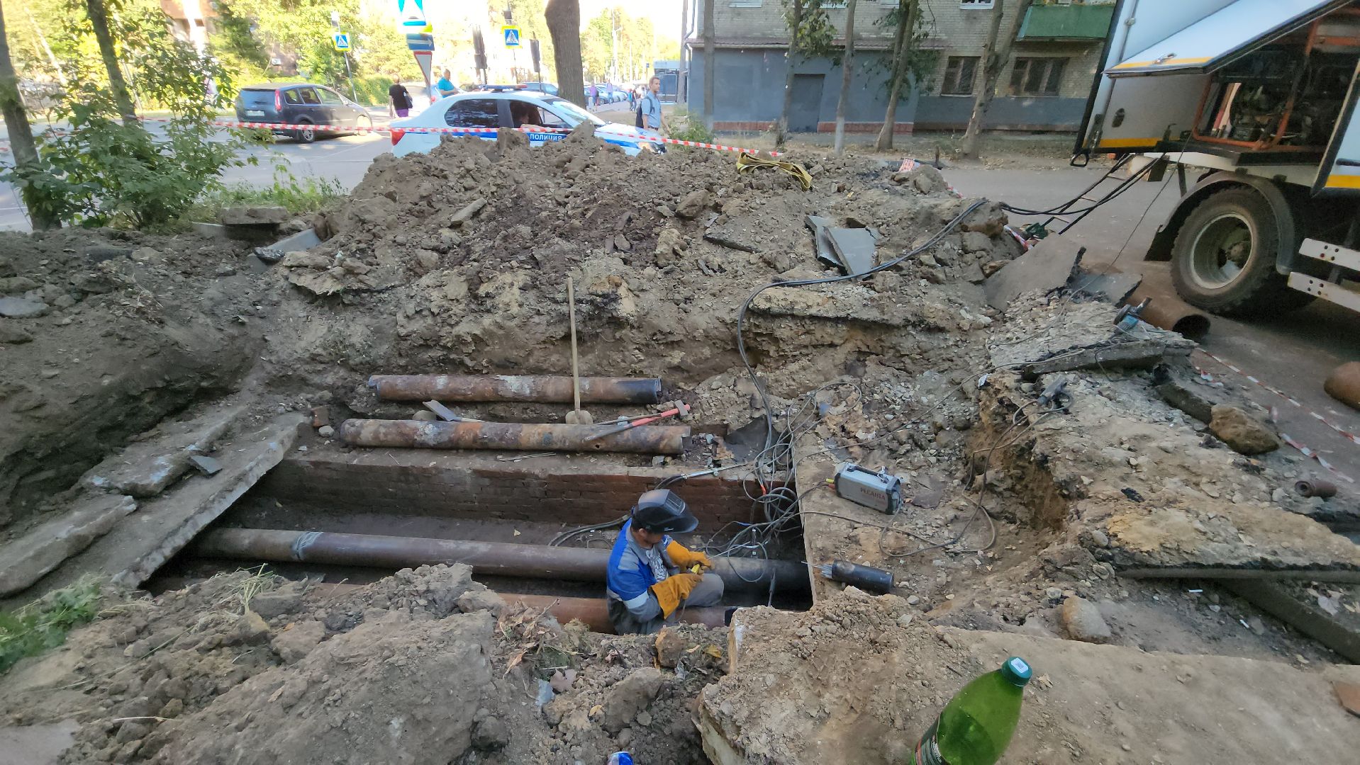 пушкино, теплосети, ремонт тепловых сетей, аварийная ситуация, ликвидация аварии, отопительный сезон,