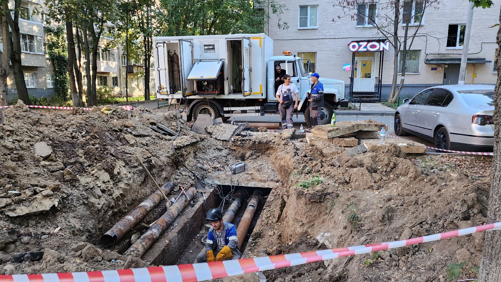 пушкино, теплосети, ремонт тепловых сетей, аварийная ситуация, ликвидация аварии, отопительный сезон,