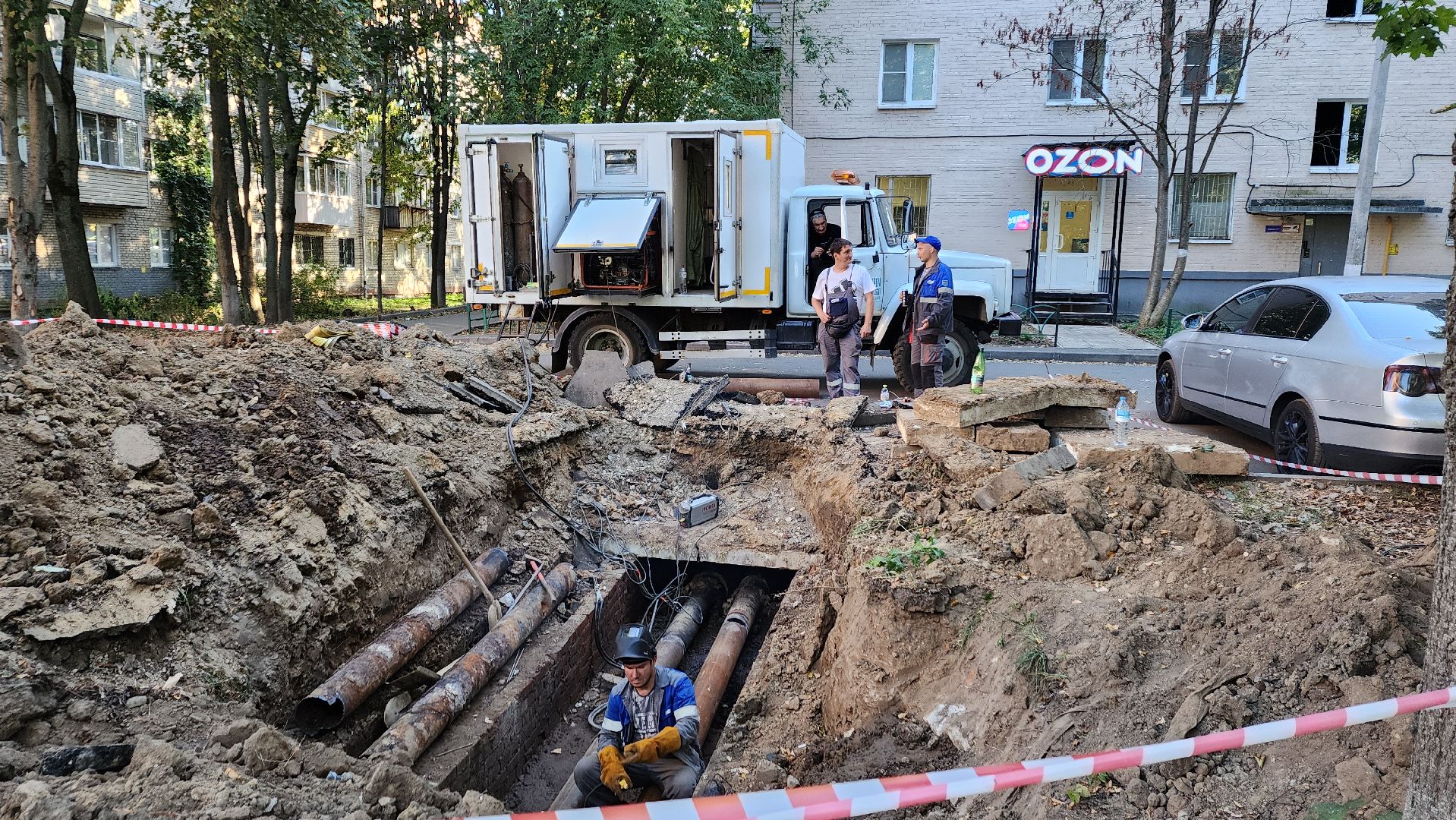 пушкино, теплосети, ремонт тепловых сетей, аварийная ситуация, ликвидация аварии, отопительный сезон,