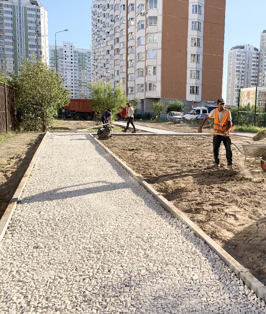 Балашиха, Подмосковье, благоустройство дворов в подмосковье, тротуары,