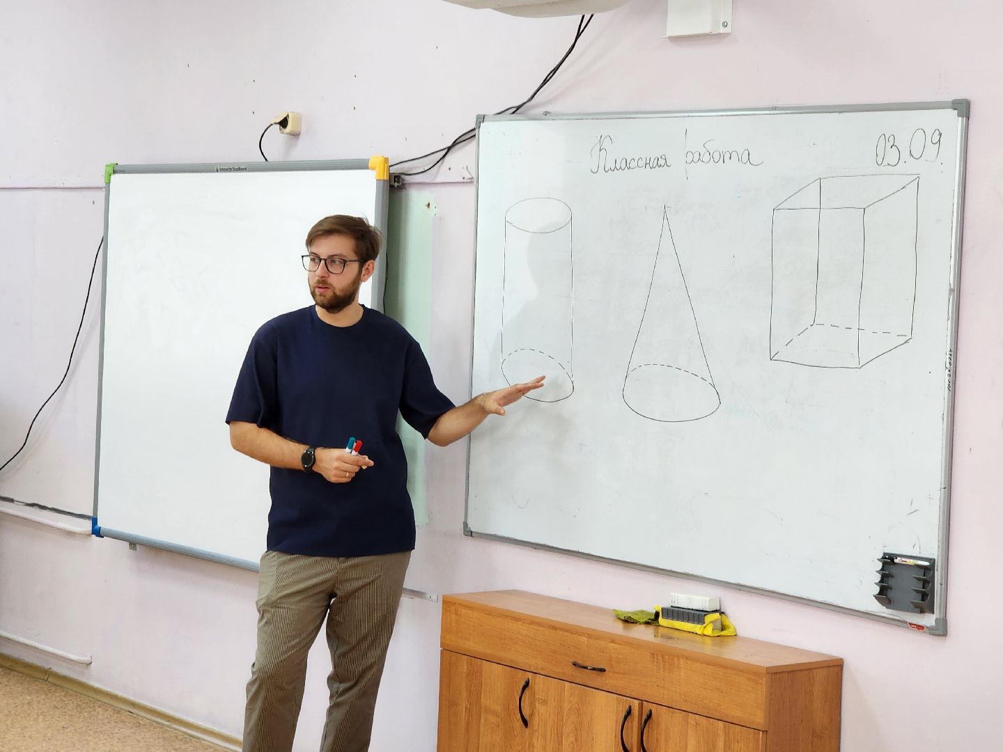 Чехов, школа 3, новые учителя, молодые преподаватели, семья педагогов, Анастасия Гроза, Даниил Гроза, поддержка учителей,