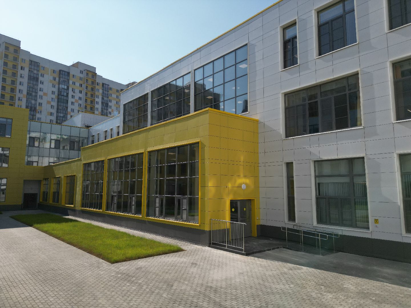 видео с коптера, мытищи, образование, строительство, школа,