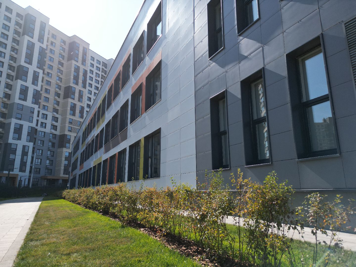 видео с коптера, мытищи, строительство, школа, образование,