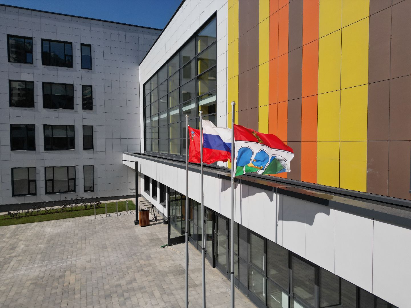 видео с коптера, мытищи, строительство, школа, образование,