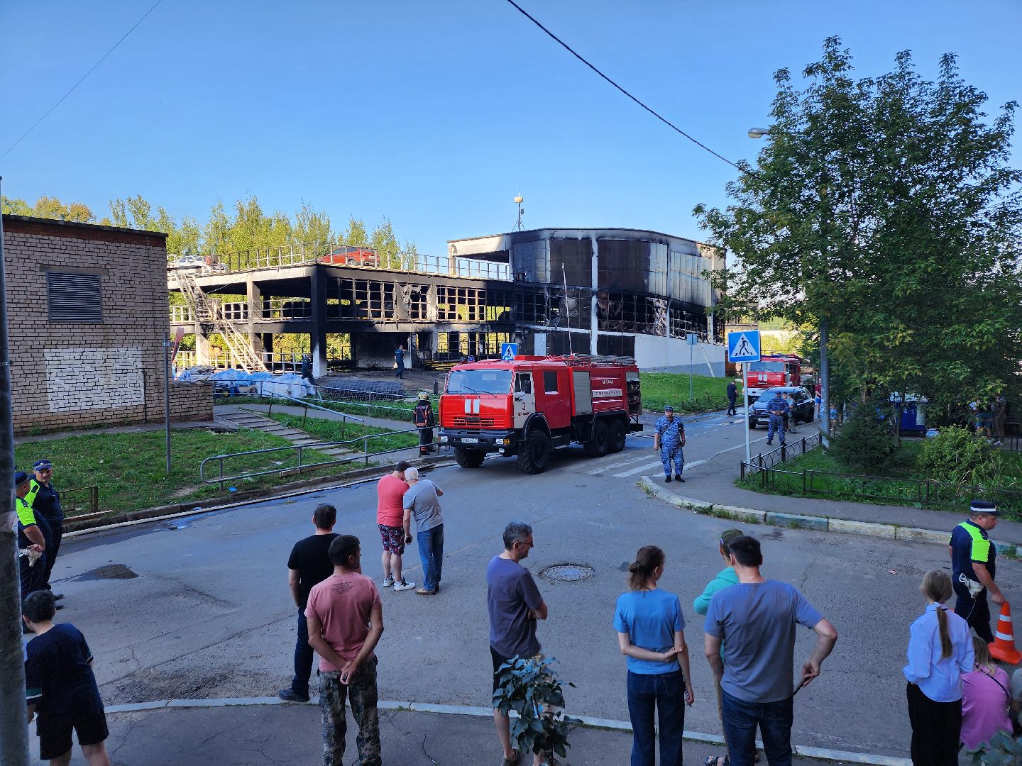 одинцово, лесной городок, чп, пожар, мнргоуровневая парковка,