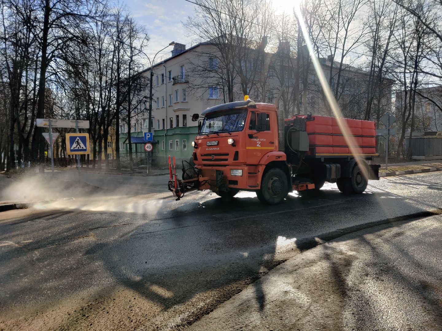 Красноармейск, уборка улиц, влажная уборка, школьный двор,