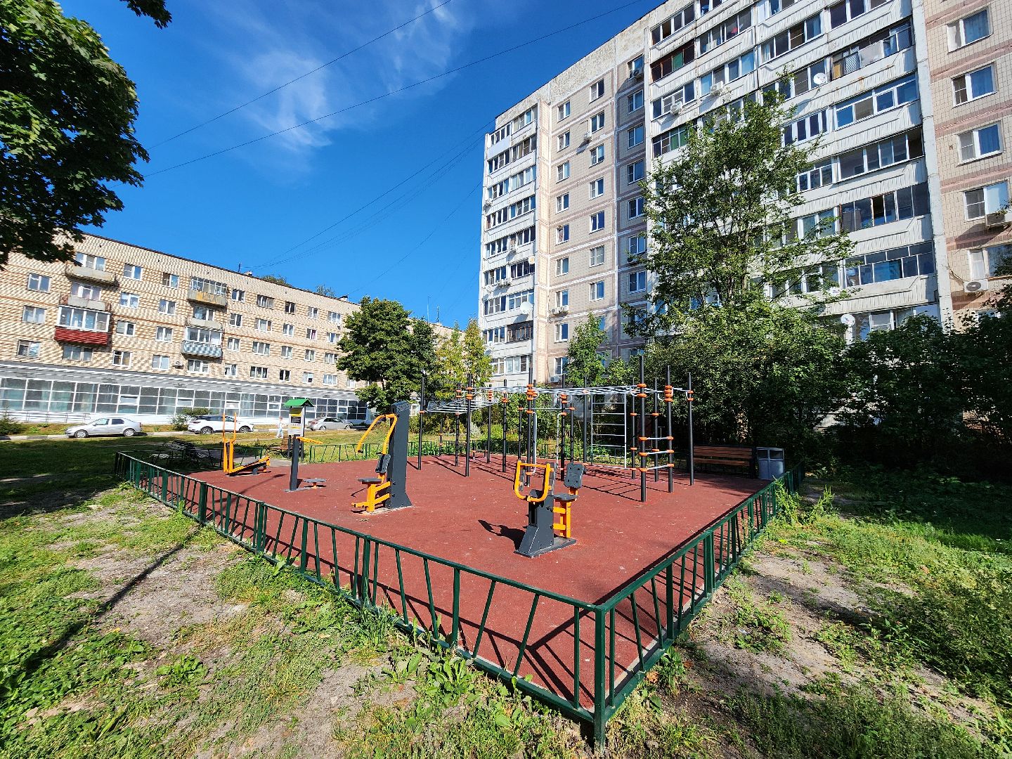 Чехов, улица Лопасненская, комплексное благоустройство двора, дворовая территория, парковки, тротуары, проезды, спортивная площадка, освещение, озеленение, формирование комфортной городской среды,