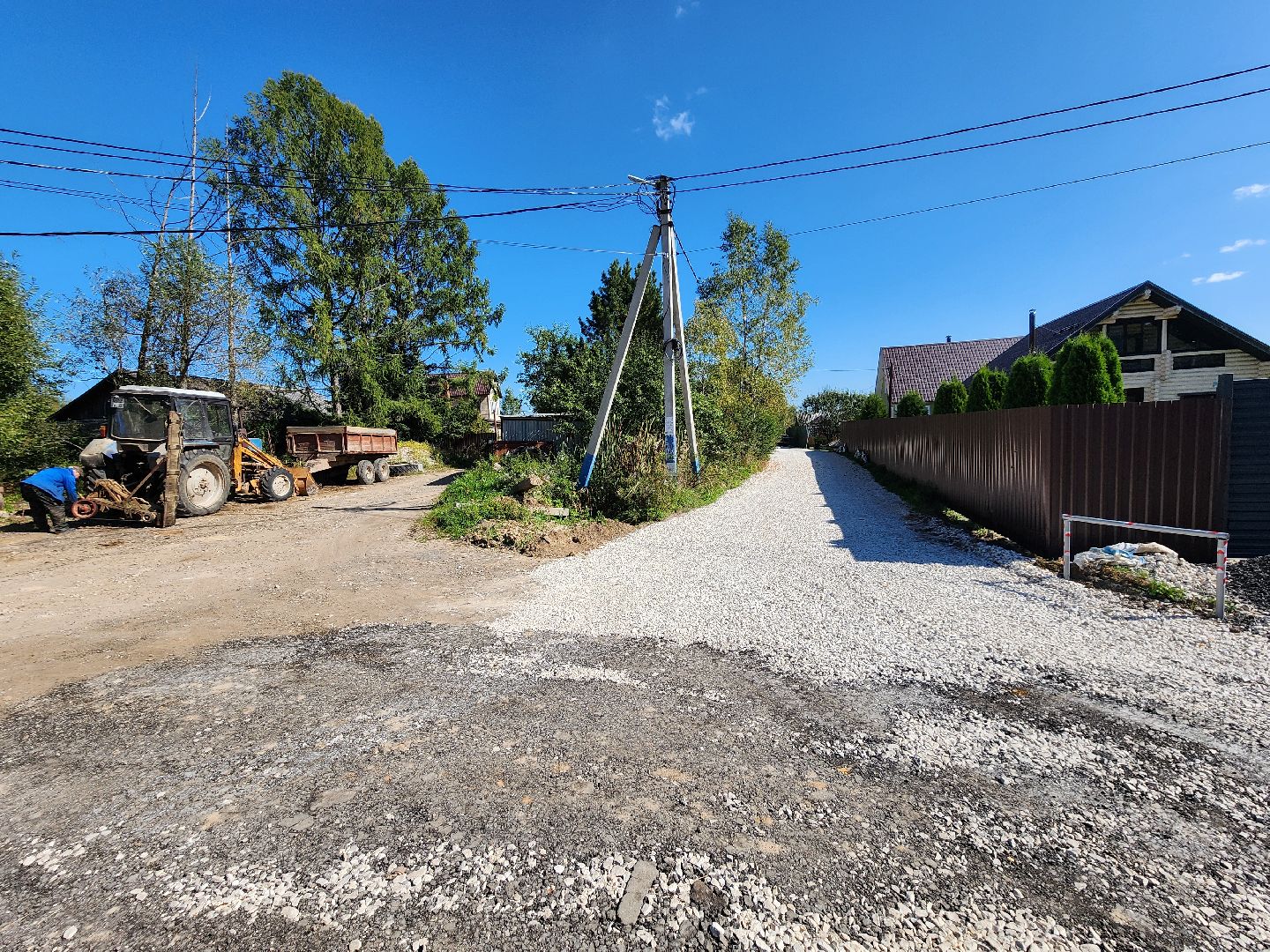 Чехов, село Стремилово, улица Лесная, обустройство дороги, переходный тип покрытия, дорожный ремонт, многодетные семьи,